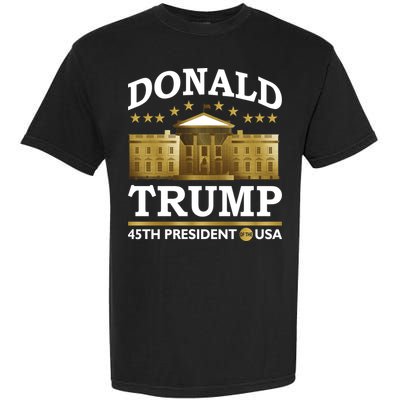 Gold White House Donald Trump 45th President Garment-Dyed Heavyweight T-Shirt