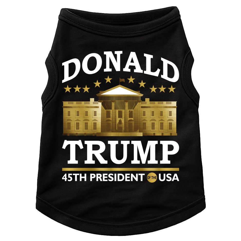Gold White House Donald Trump 45th President Doggie Tank