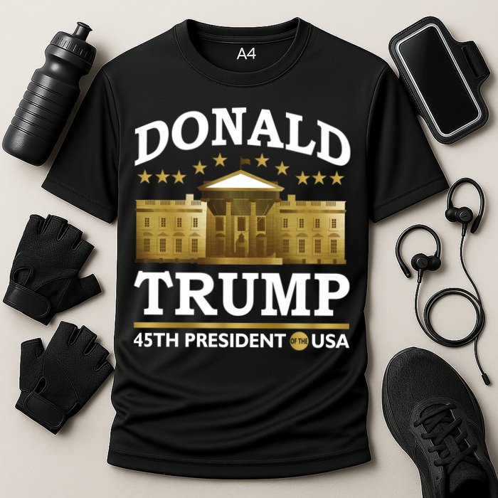 Gold White House Donald Trump 45th President Performance Shirt