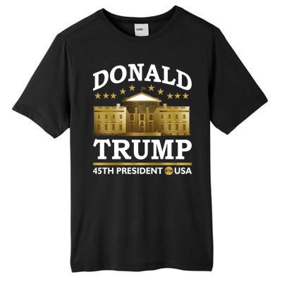 Gold White House Donald Trump 45th President Tall Fusion ChromaSoft Performance T-Shirt