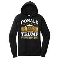 Gold White House Donald Trump 45th President Women's Pullover Hoodie