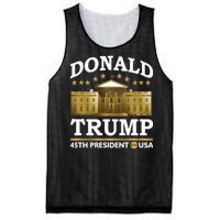 Gold White House Donald Trump 45th President Mesh Reversible Basketball Jersey Tank