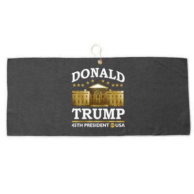 Gold White House Donald Trump 45th President Large Microfiber Waffle Golf Towel