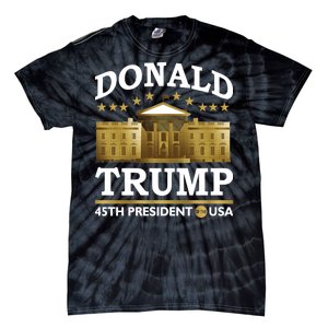 Gold White House Donald Trump 45th President Tie-Dye T-Shirt