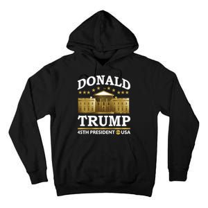 Gold White House Donald Trump 45th President Tall Hoodie