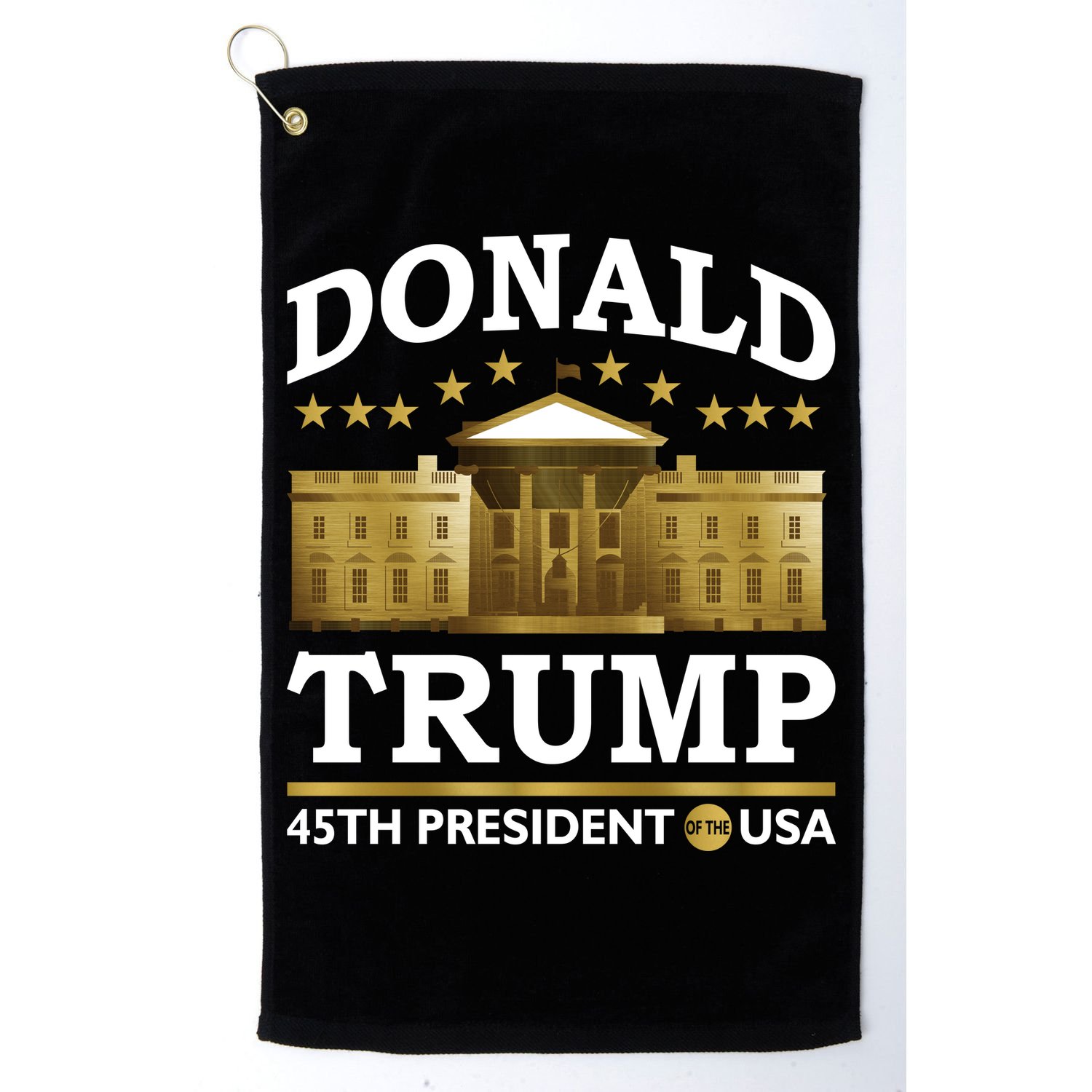 Gold White House Donald Trump 45th President Golf Towel