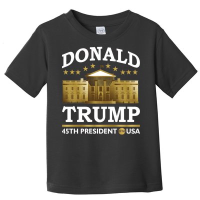 Gold White House Donald Trump 45th President Toddler T-Shirt