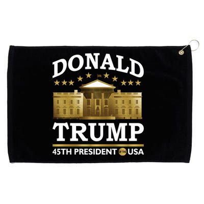 Gold White House Donald Trump 45th President Grommeted Golf Towel