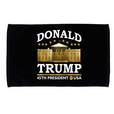 Gold White House Donald Trump 45th President Microfiber Hand Towel