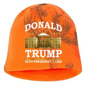 Gold White House Donald Trump 45th President Kati - Camo Knit Beanie