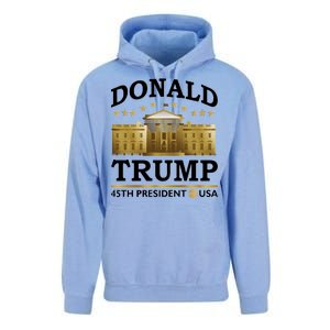 Gold White House Donald Trump 45th President Unisex Surf Hoodie