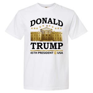 Gold White House Donald Trump 45th President Garment-Dyed Heavyweight T-Shirt