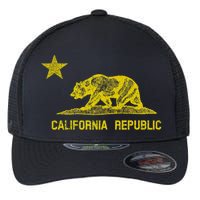 Golden California Republic Bear Flag Flexfit Unipanel Trucker Cap