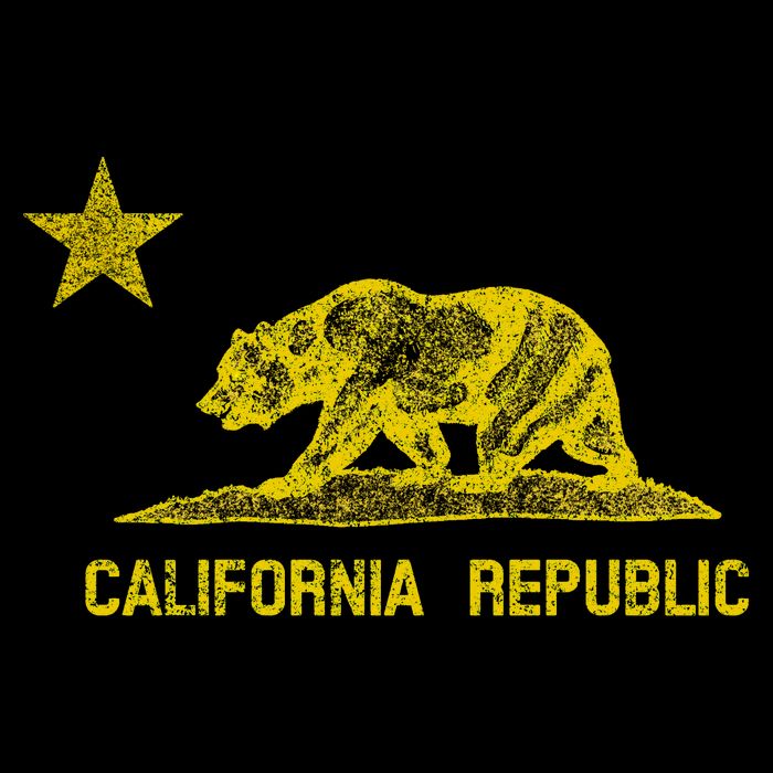 Golden California Republic Bear Flag Cooling Performance Crew T-Shirt
