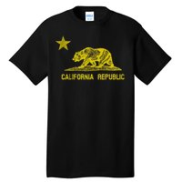 Golden California Republic Bear Flag Tall T-Shirt