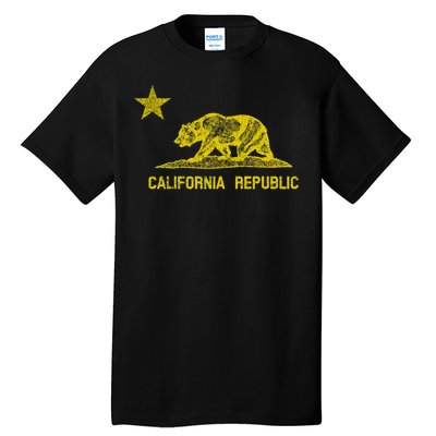 Golden California Republic Bear Flag Tall T-Shirt