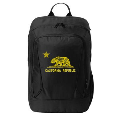 Golden California Republic Bear Flag City Backpack