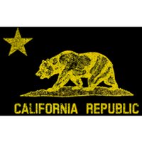 Golden California Republic Bear Flag Bumper Sticker