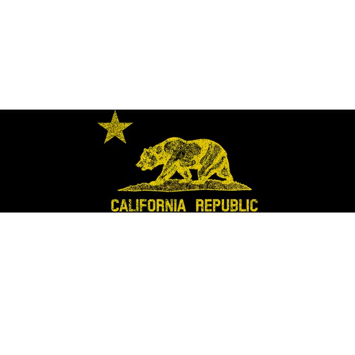 Golden California Republic Bear Flag Bumper Sticker