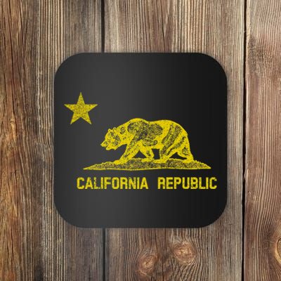 Golden California Republic Bear Flag Coaster