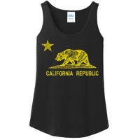 Golden California Republic Bear Flag Ladies Essential Tank