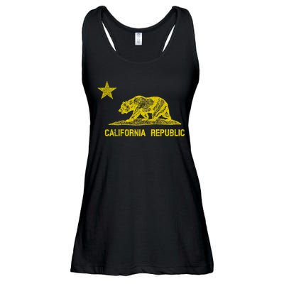 Golden California Republic Bear Flag Ladies Essential Flowy Tank