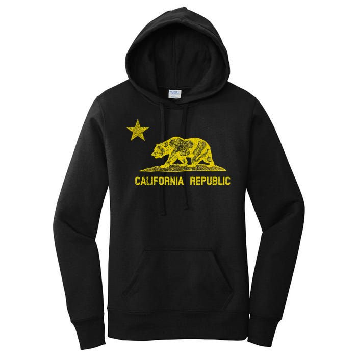 Golden California Republic Bear Flag Women's Pullover Hoodie