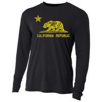 Golden California Republic Bear Flag Cooling Performance Long Sleeve Crew