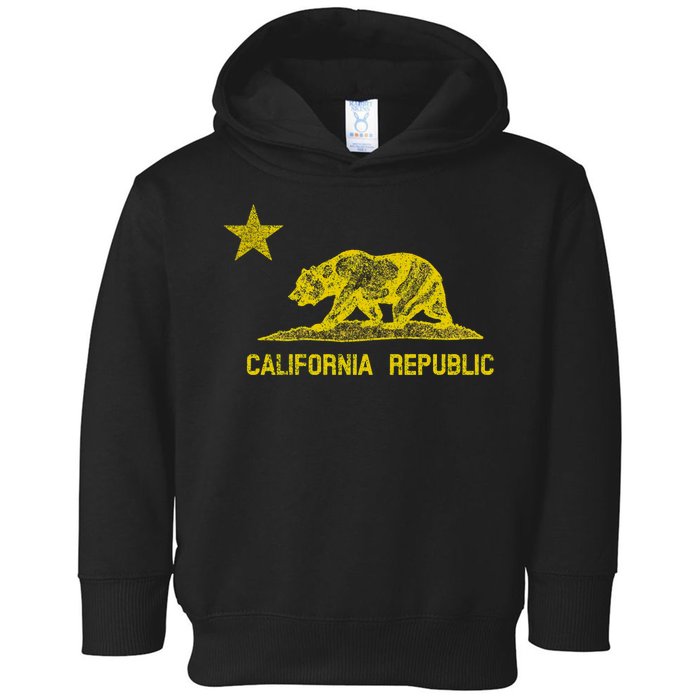 Golden California Republic Bear Flag Toddler Hoodie