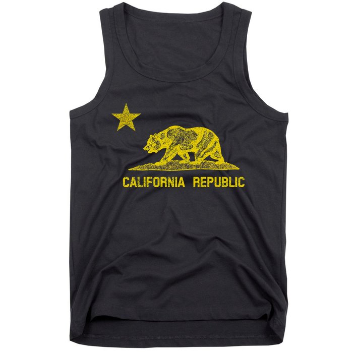 Golden California Republic Bear Flag Tank Top