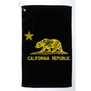 Golden California Republic Bear Flag Platinum Collection Golf Towel