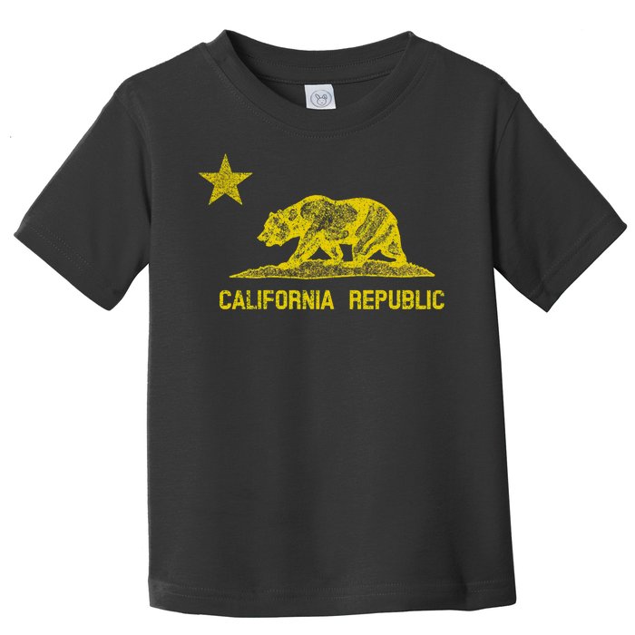 Golden California Republic Bear Flag Toddler T-Shirt