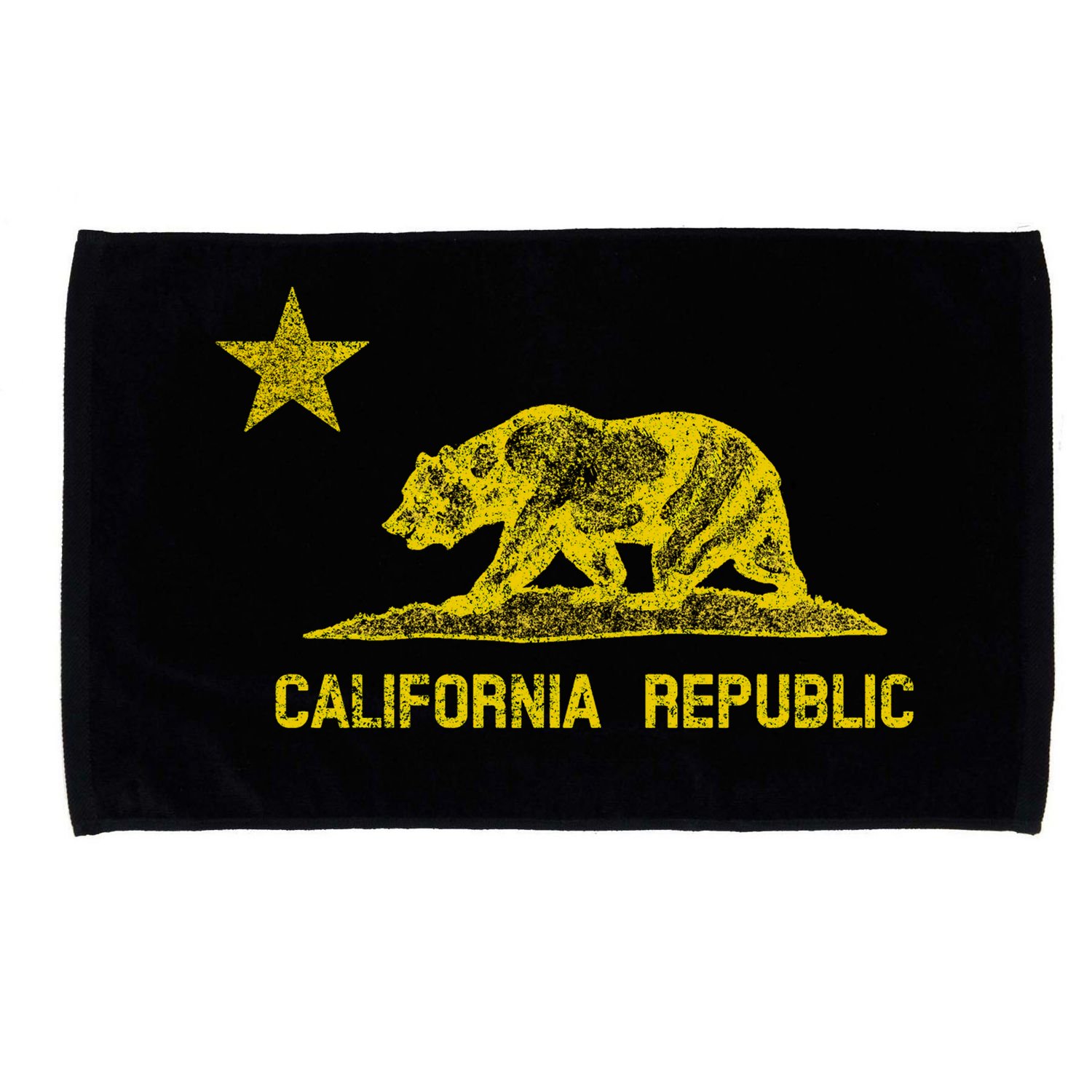 Golden California Republic Bear Flag Microfiber Hand Towel