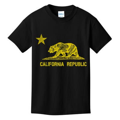 Golden California Republic Bear Flag Kids T-Shirt