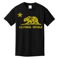 Golden California Republic Bear Flag Kids T-Shirt