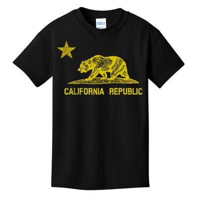 Golden California Republic Bear Flag Kids T-Shirt