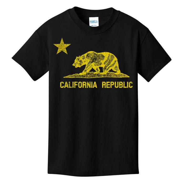 Golden California Republic Bear Flag Kids T-Shirt