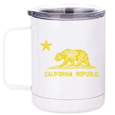 Golden California Republic Bear Flag 12 oz Stainless Steel Tumbler Cup