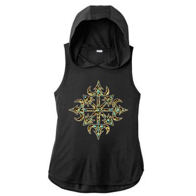 Golden Chaos Star Ladies PosiCharge Tri-Blend Wicking Draft Hoodie Tank