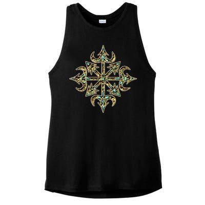 Golden Chaos Star Ladies PosiCharge Tri-Blend Wicking Tank