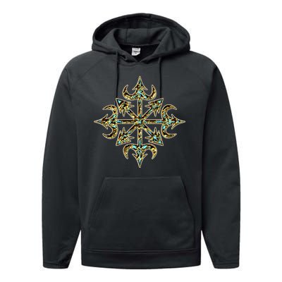 Golden Chaos Star Performance Fleece Hoodie