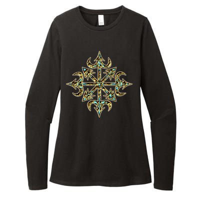 Golden Chaos Star Womens CVC Long Sleeve Shirt