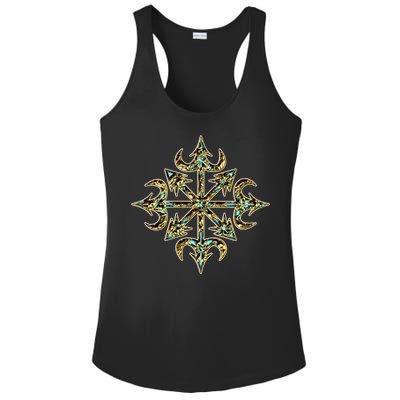 Golden Chaos Star Ladies PosiCharge Competitor Racerback Tank