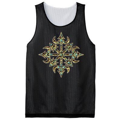 Golden Chaos Star Mesh Reversible Basketball Jersey Tank