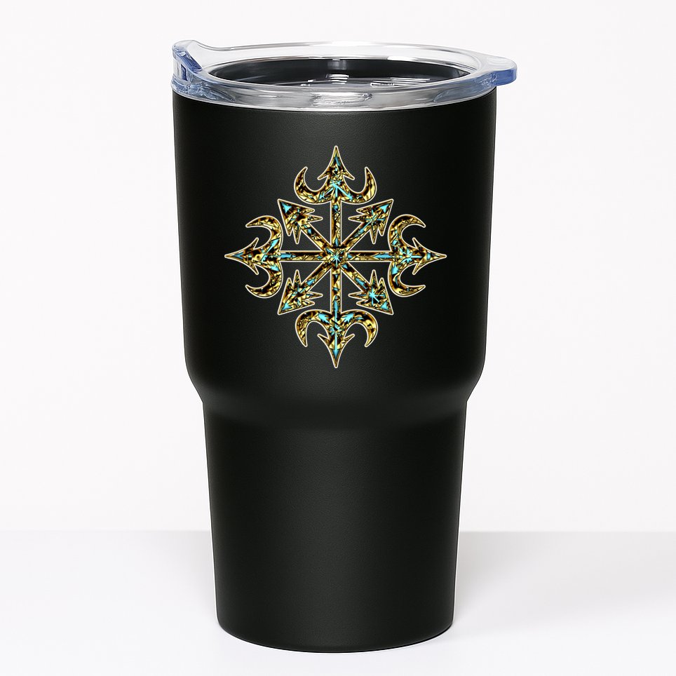 Golden Chaos Star Tumbler