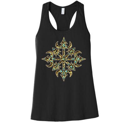 Golden Chaos Star Women's Racerback Tank