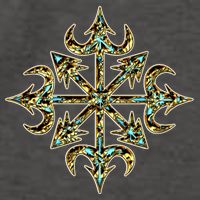 Golden Chaos Star Vector Backpack