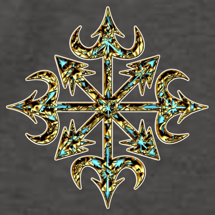 Golden Chaos Star Vector Backpack