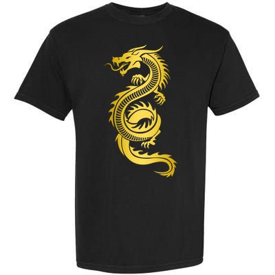 Golden Chinese Dragon Garment-Dyed Heavyweight T-Shirt