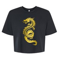 Golden Chinese Dragon Bella+Canvas Jersey Crop Tee